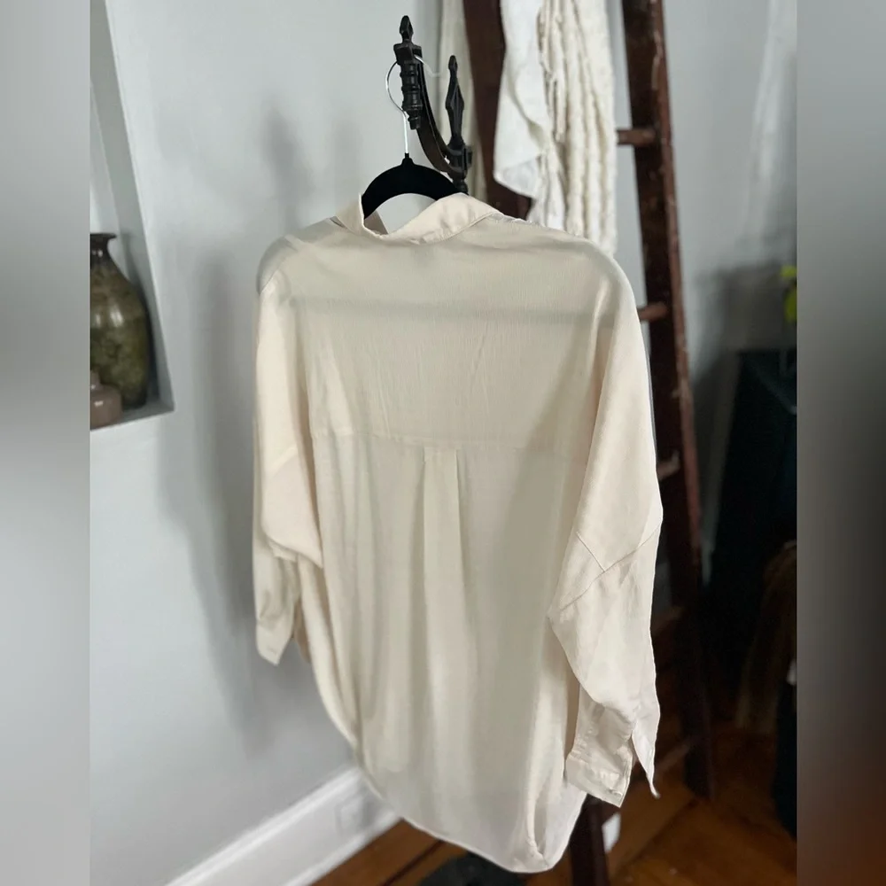 French Connection Rhodes Textured Drape Shirt - Picture 7 of 9